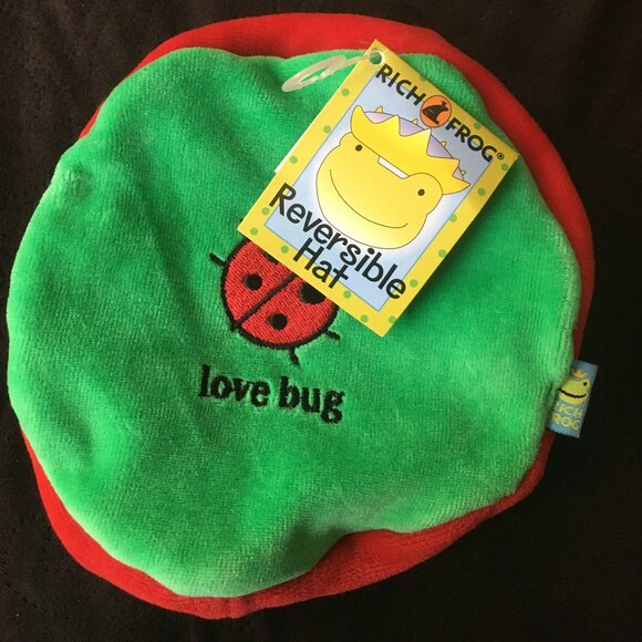 New Rich Frog Reversible Lady Bug and Sunflower Hat Fits Infants and Toddlers - Picture 5 of 8